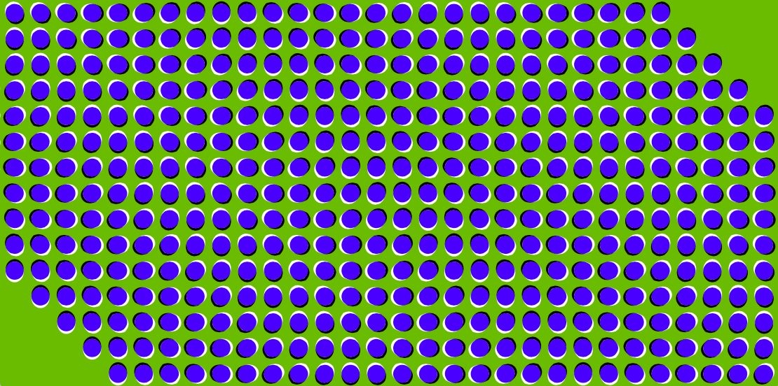 An image that appears to move can make you dizzy
