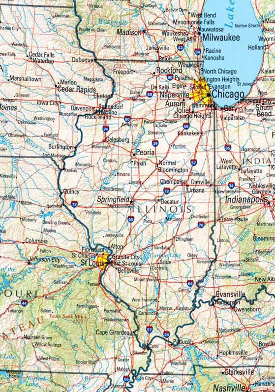 A map of Illinois