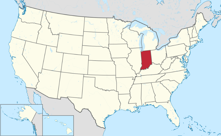 Indiana location map