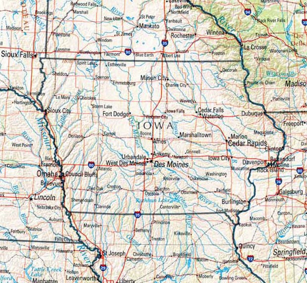 Map of Iowa