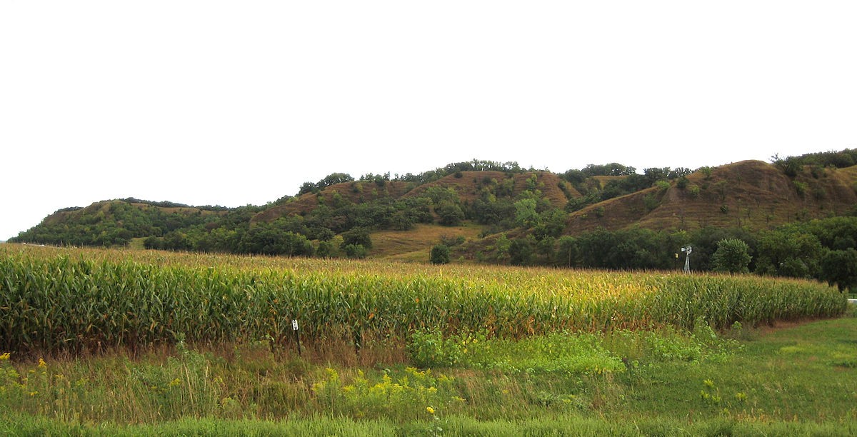 Loess hills east of Mondamin