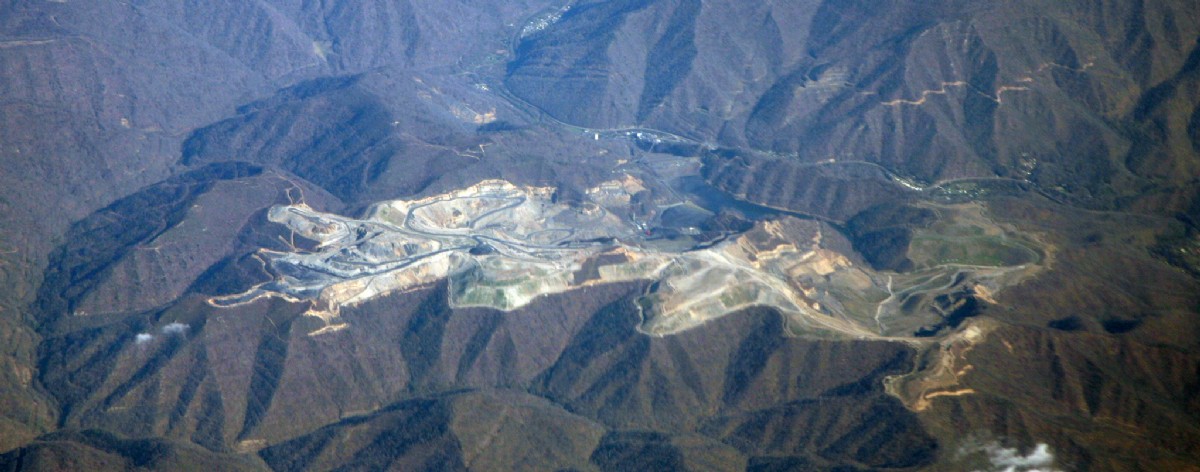 Aerial view of a mine in Kentucky