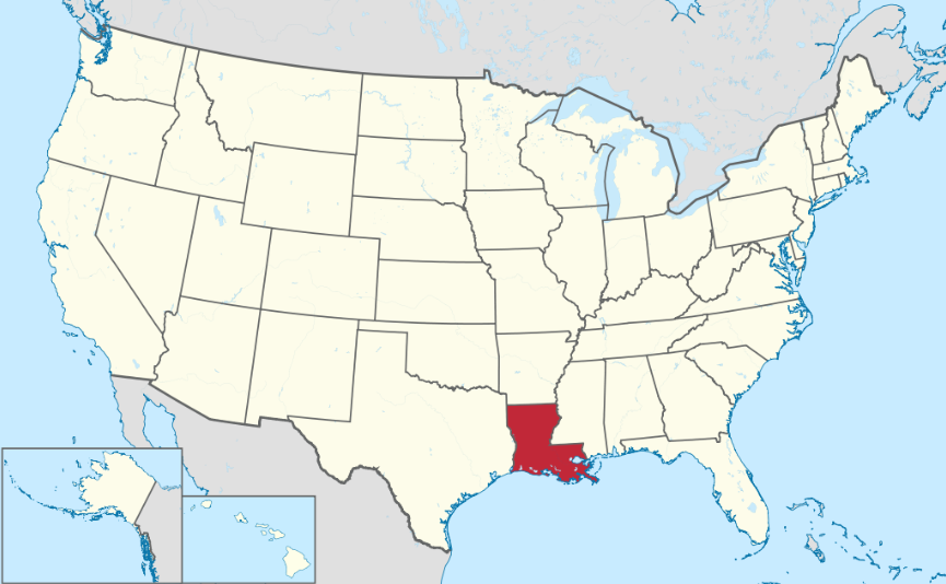 Louisiana location map