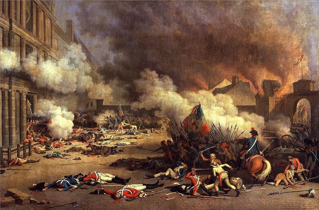 Sans-culottes storm Tuileries Palace, 10th August 1792