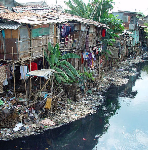 Slums in East Cipinang, Jakarta, Indonesia