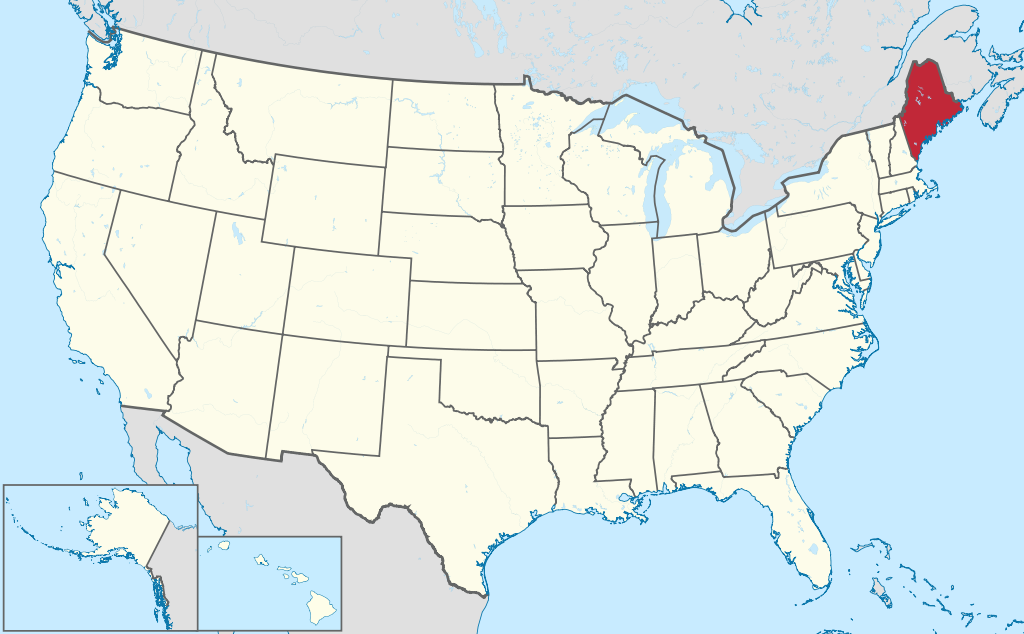 Maine location map