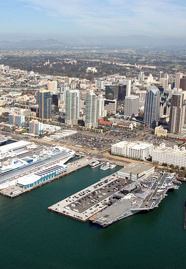Aerial view of the Port of San Diego
