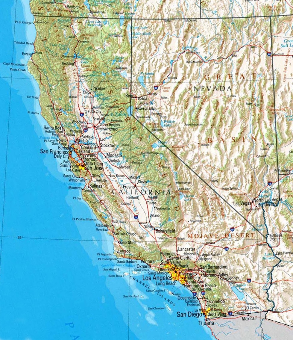 A map of California