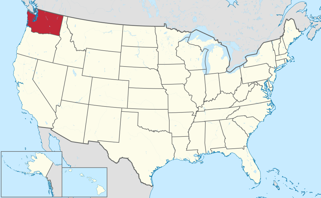 Washington location map