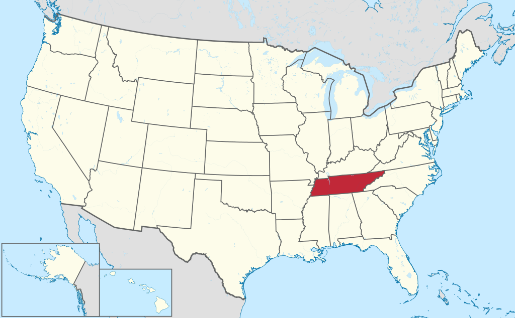 Tennessee location map