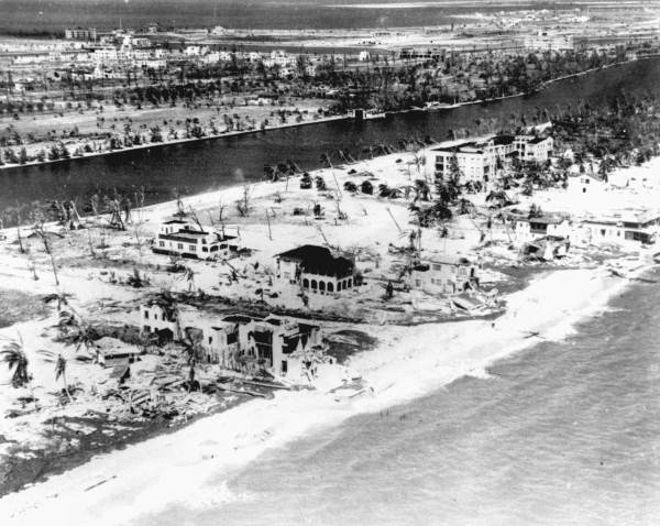 Devastation after the Miami hurricane of 1926