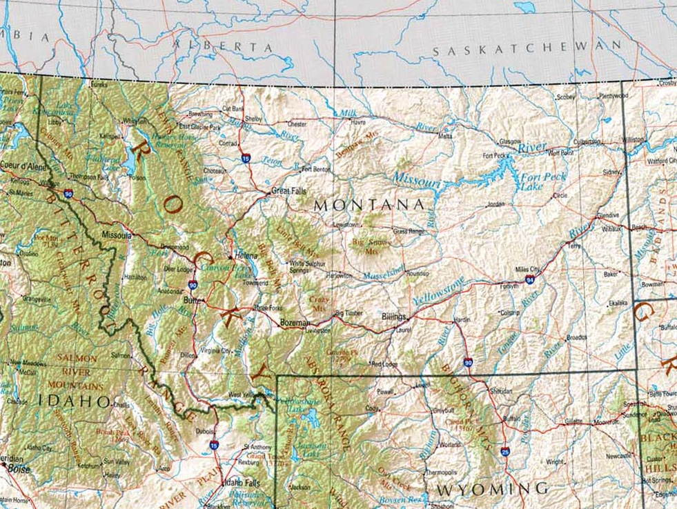 A map of Montana