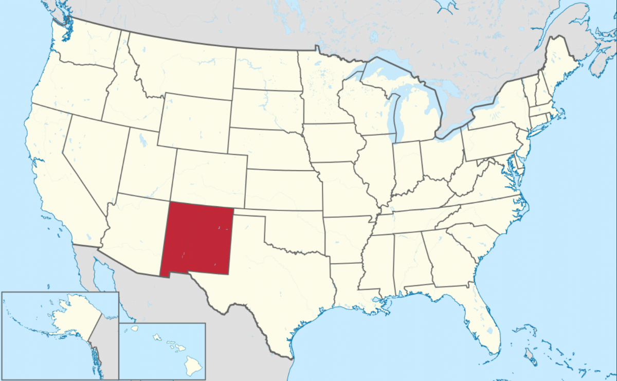 New Mexico location map