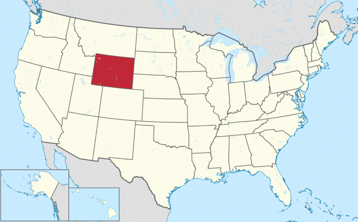 Wyoming location map