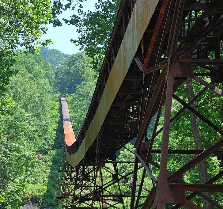 Disused mine conveyor at Nuttallburg.