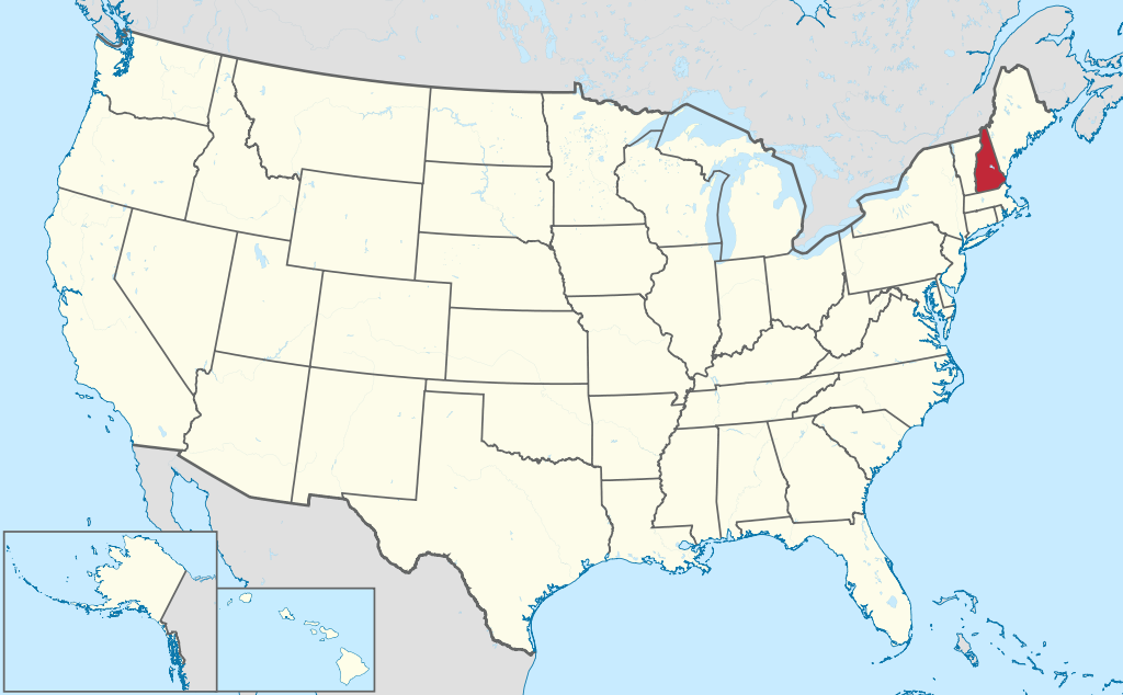 New Hampshire location map