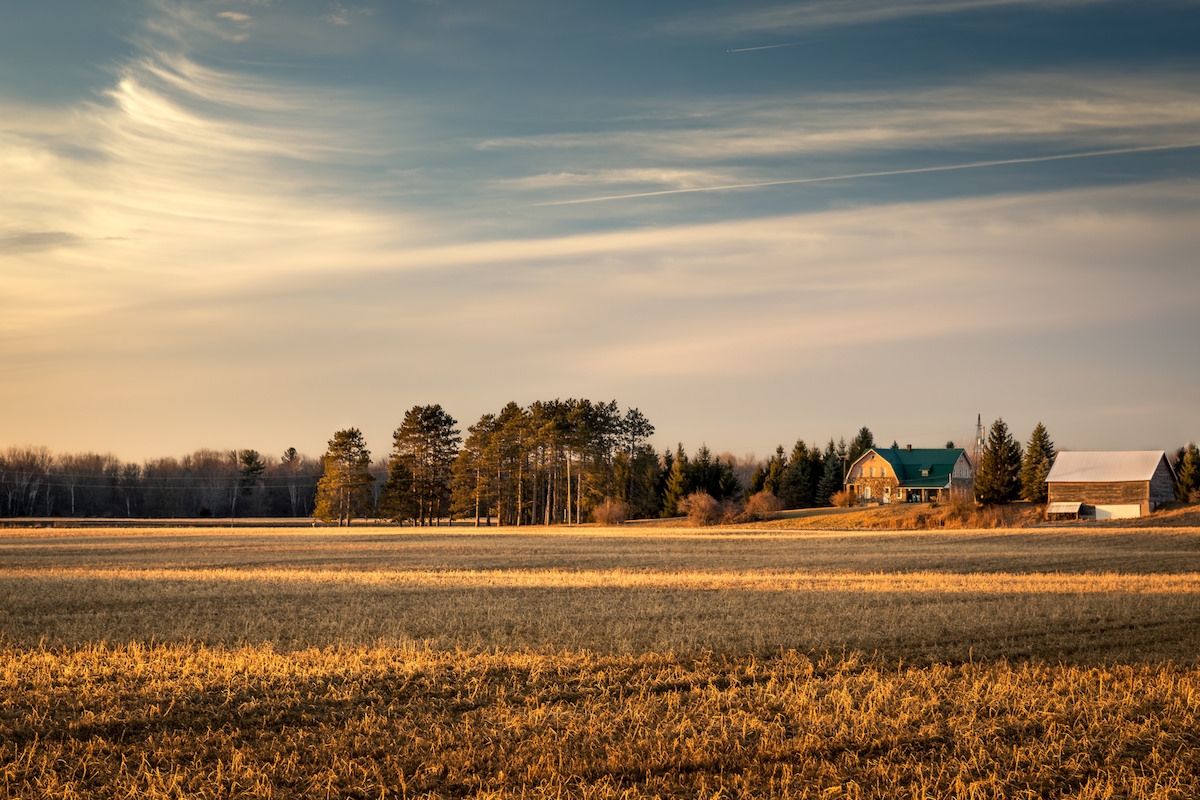 Farmland near Midland, Michigan
