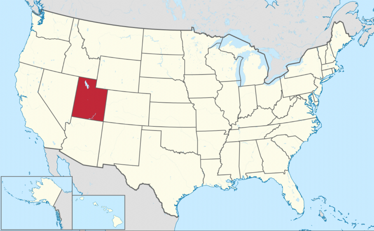 Utah location map