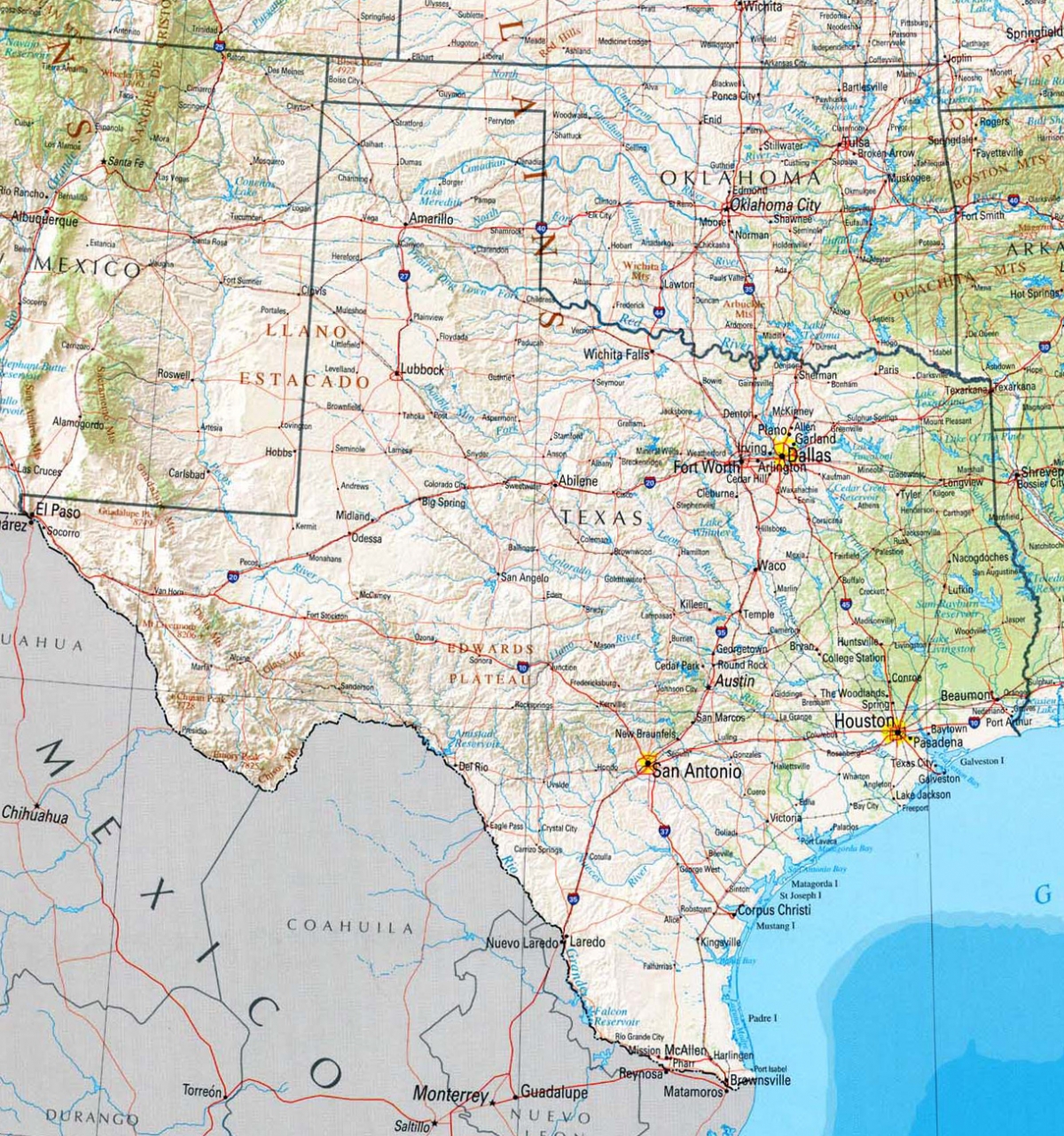A map of Texas