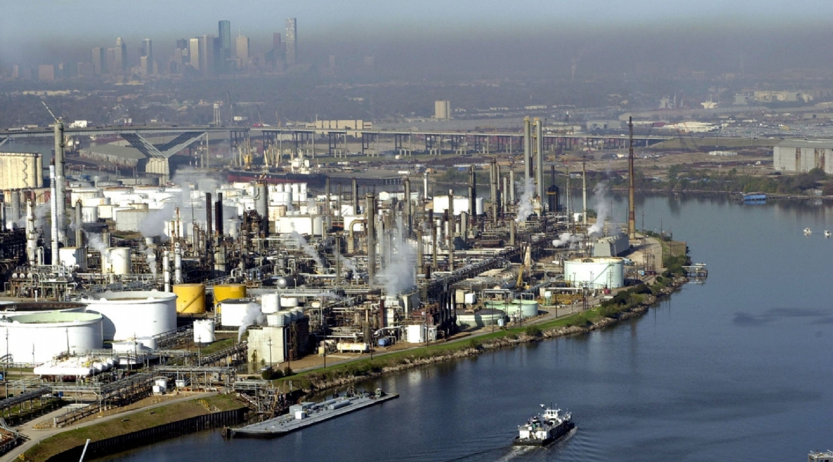 Industry on the banks of the Houston Ship Channel