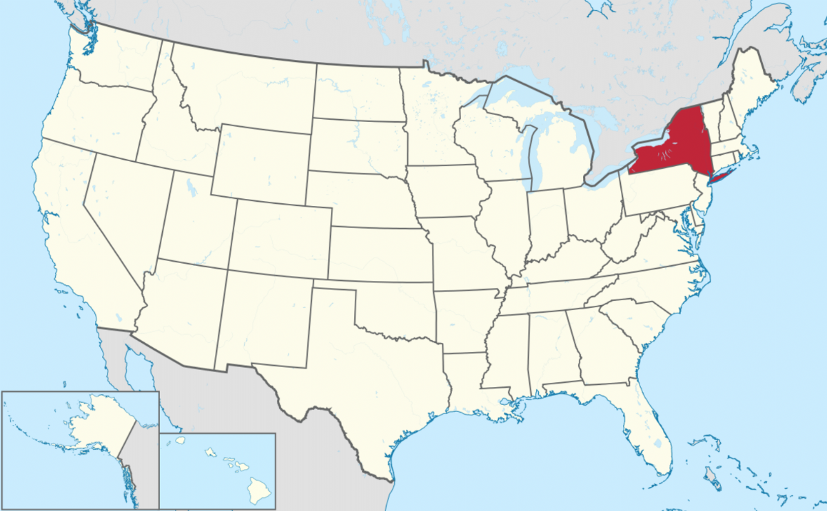 New York location map