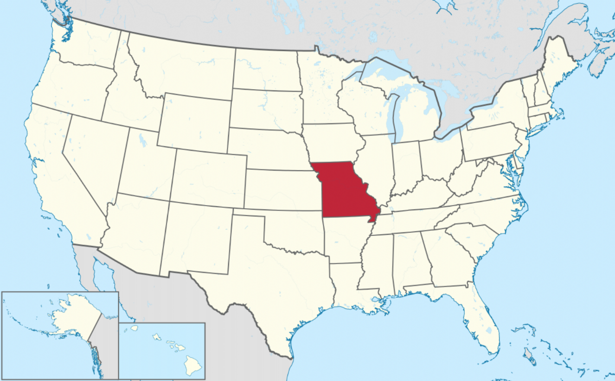 Missouri location map
