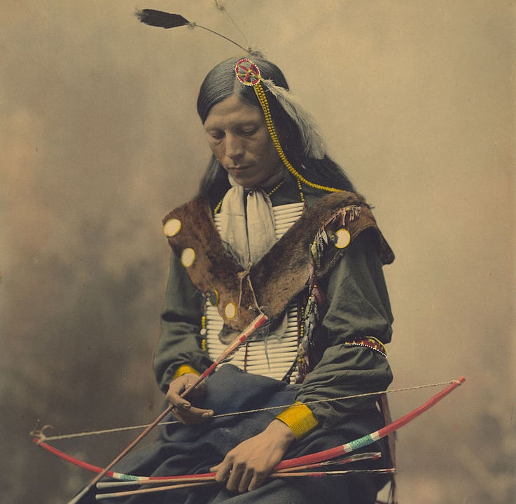 A Lakota chief, photographed in 1899