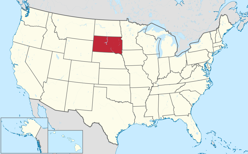 South Dakota location map