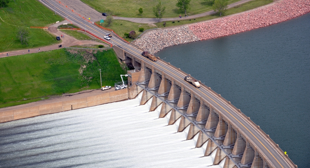 Aerial view of the Garrison Dam