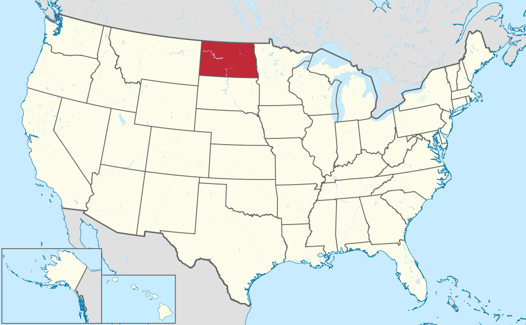 North Dakota location map