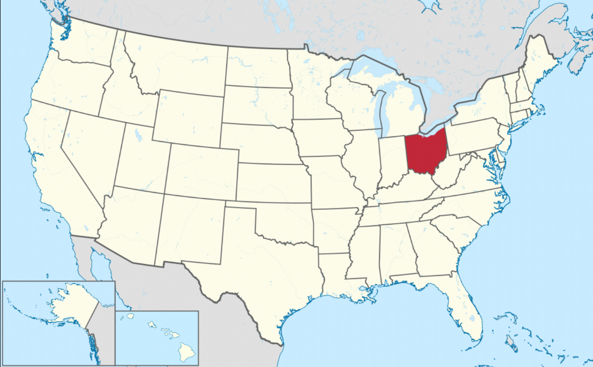 Ohio location map
