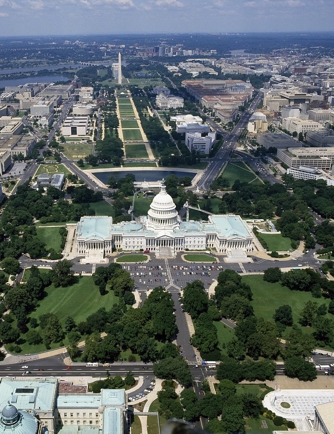 Aerial view of the National Mall, Washington, D.C.