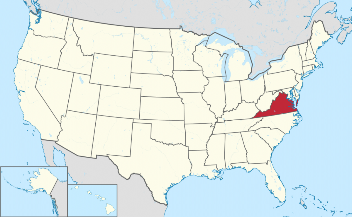 Virginia location map
