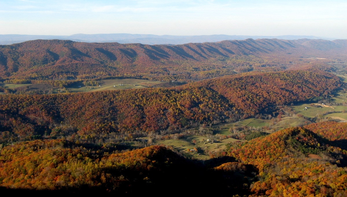 Ridge and valley landscape, western Virginia
