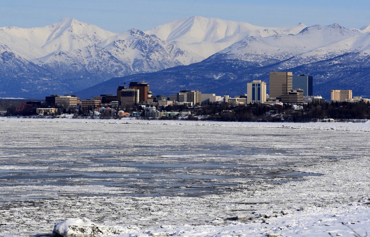 Anchorage, Alaska’s largest city, in winter
