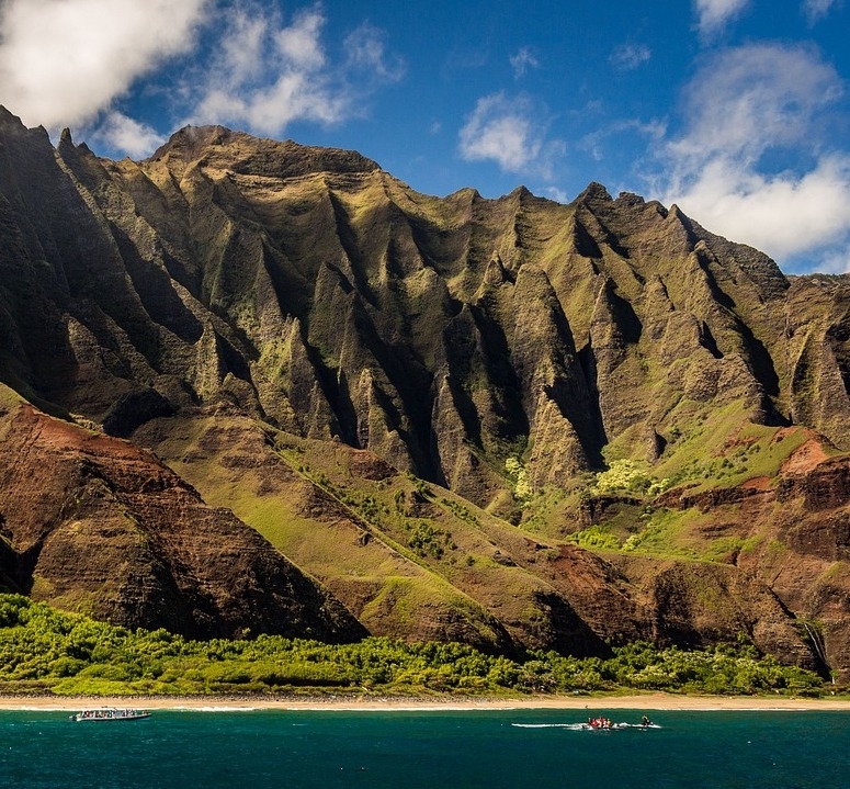 Eroded volcano slopes