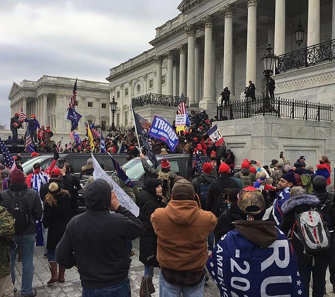 Trump supporters marching on the Capitol, 6th January 2021