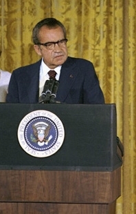 Richard Nixon on his final day in office
