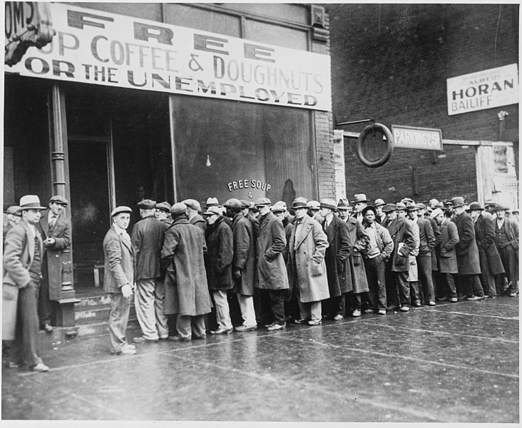 Unemployed men during the Great Depression