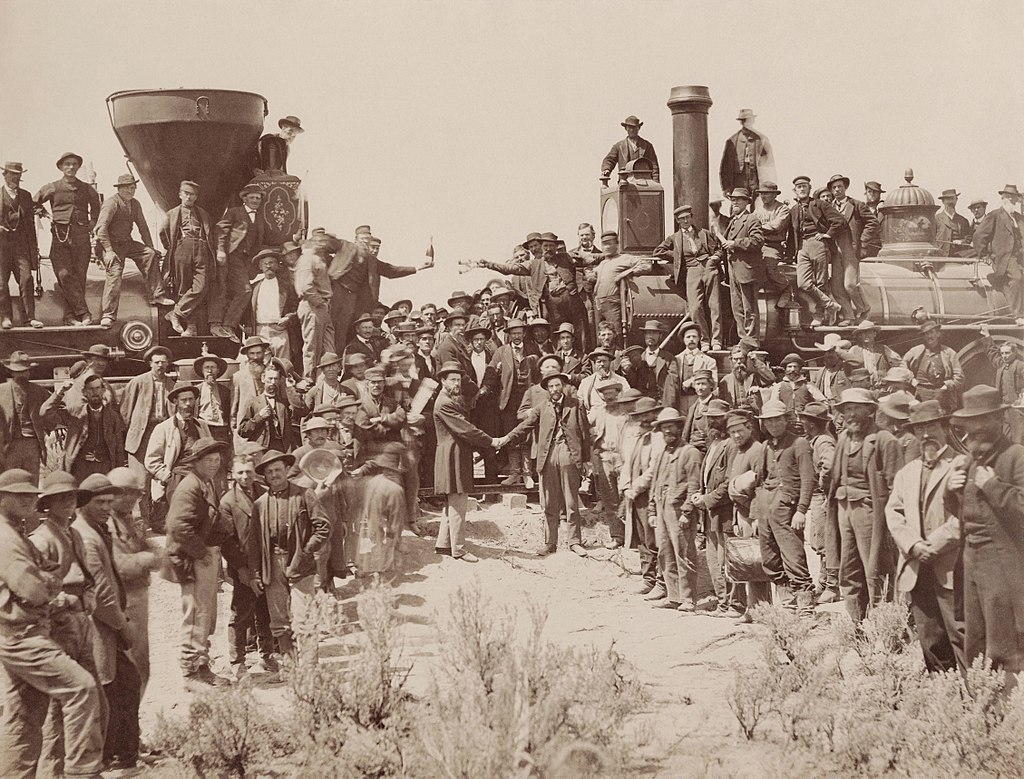 The completion of the first Transcontinental Railroad