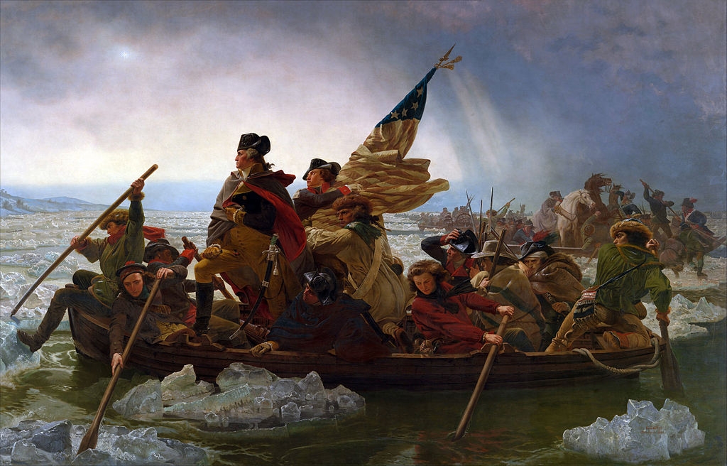 George Washington crosses the Delaware River