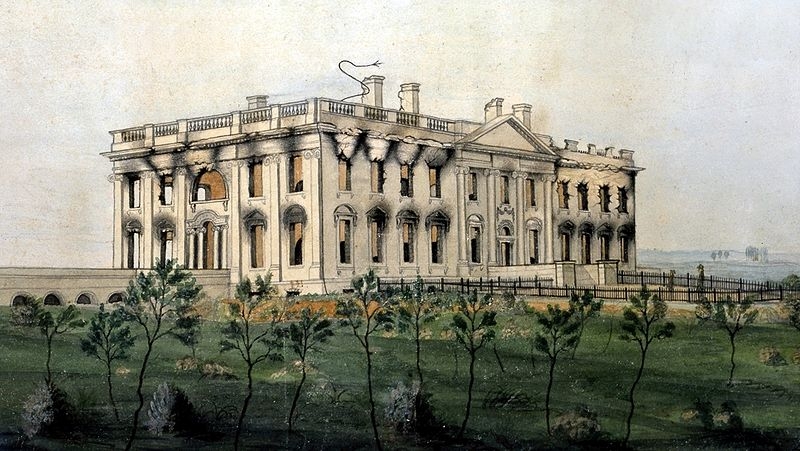 The White House after it was torched by the British