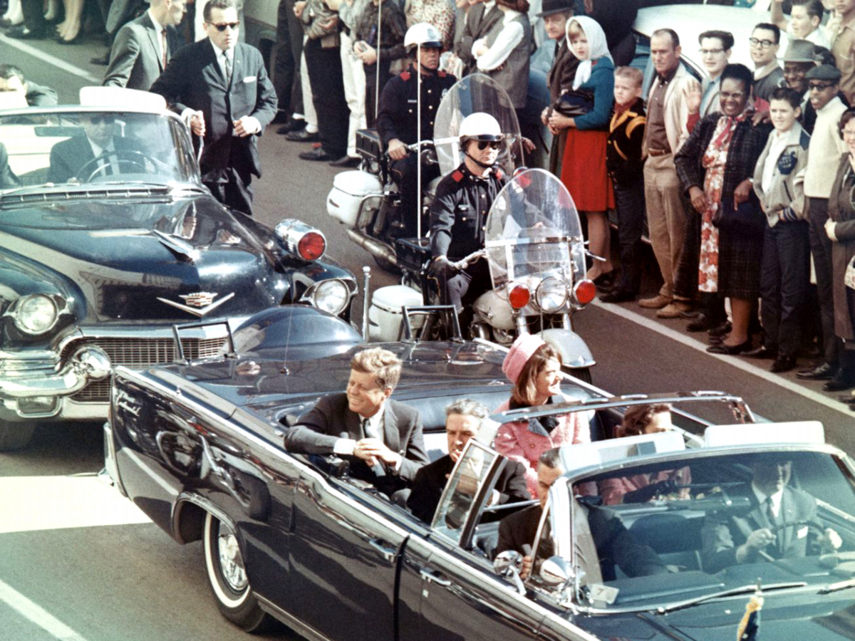 President Kennedy minutes before his assassination