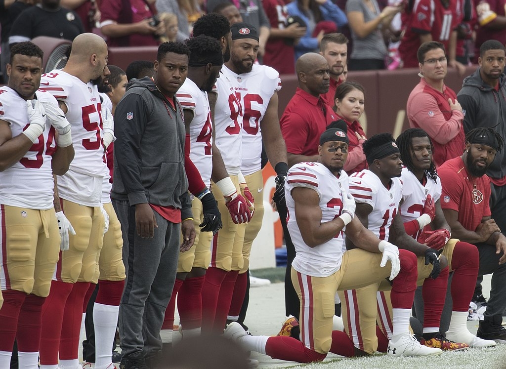Some San Francisco 49ers players make their protest