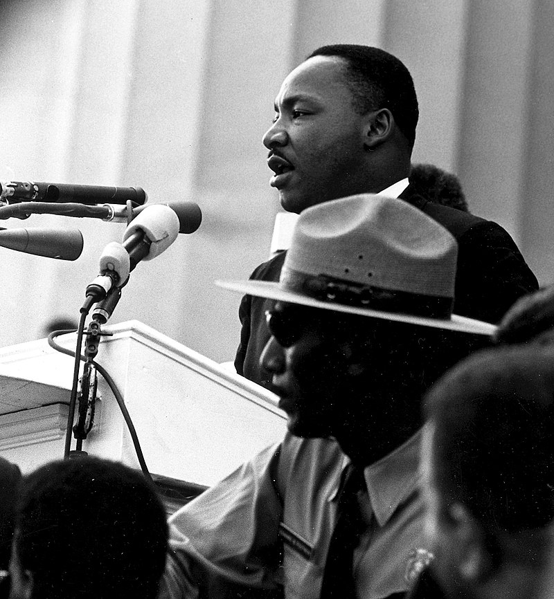 Martin Luther King giving his "I Have a Dream" speech