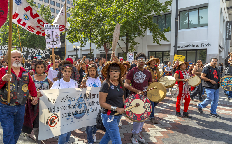 Protest march against the Dakota Access Pipeline
