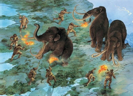 Hunting woolly mammoth