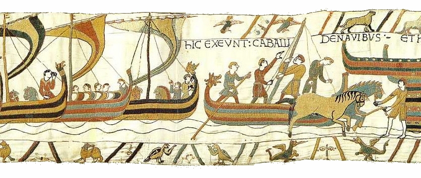 Norman warships arrive off southern England.