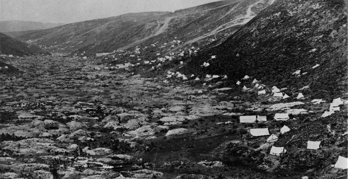 Gabriels Gully during the Otago Gold Rush, 1862