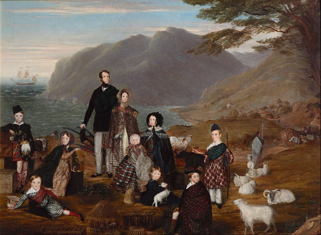 Scottish migrants arriving in New Zealand, 1844